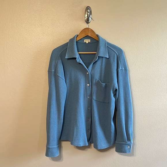 DONNI. Tops - Donni Thermal Button Down Shirt